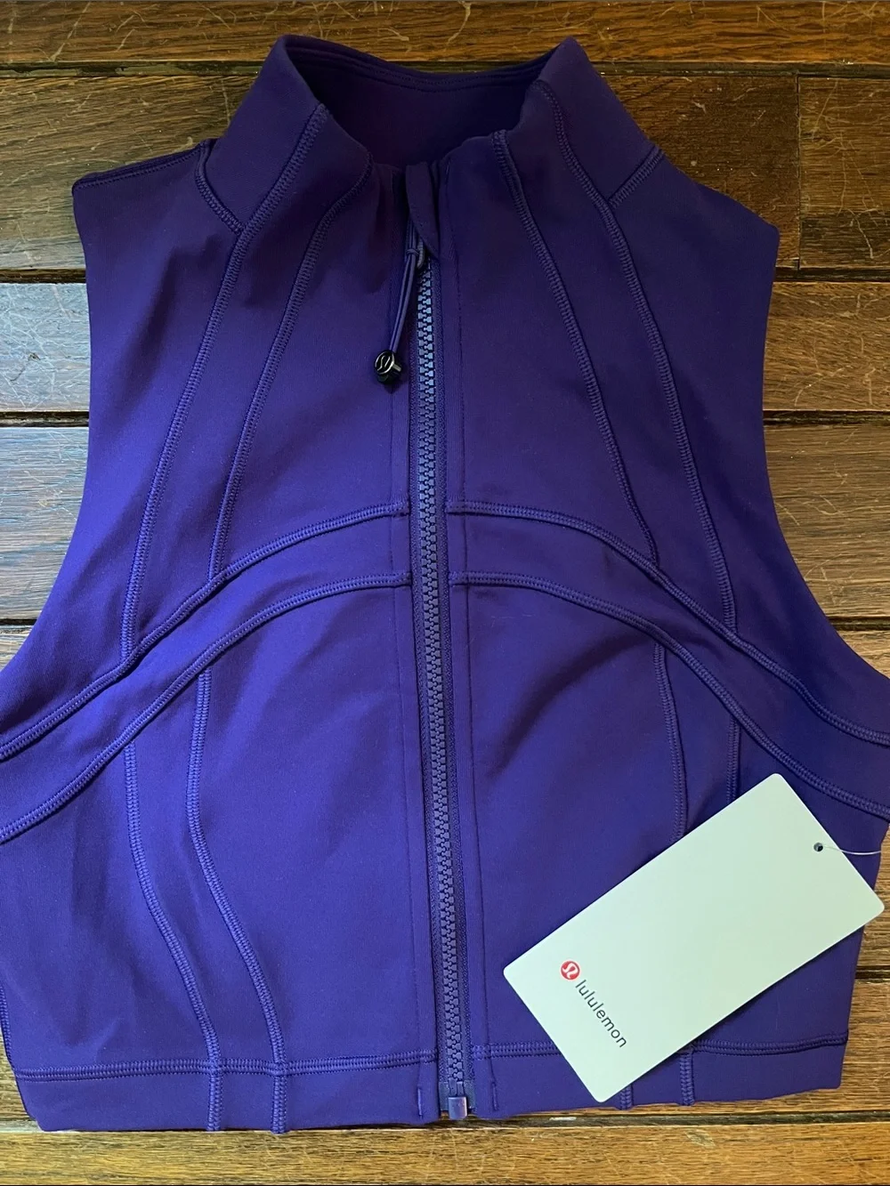 Lululemon Court Purple Define Full Zip Tank Size 10 NWT RARE GEM